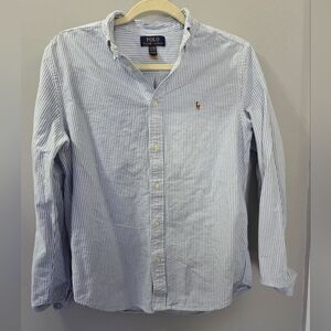 Polo by Ralph Lauren Boy's White and Blue Striped Shirt